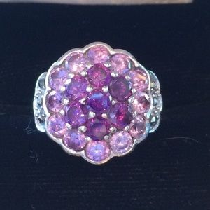 Amethyst and silver ring